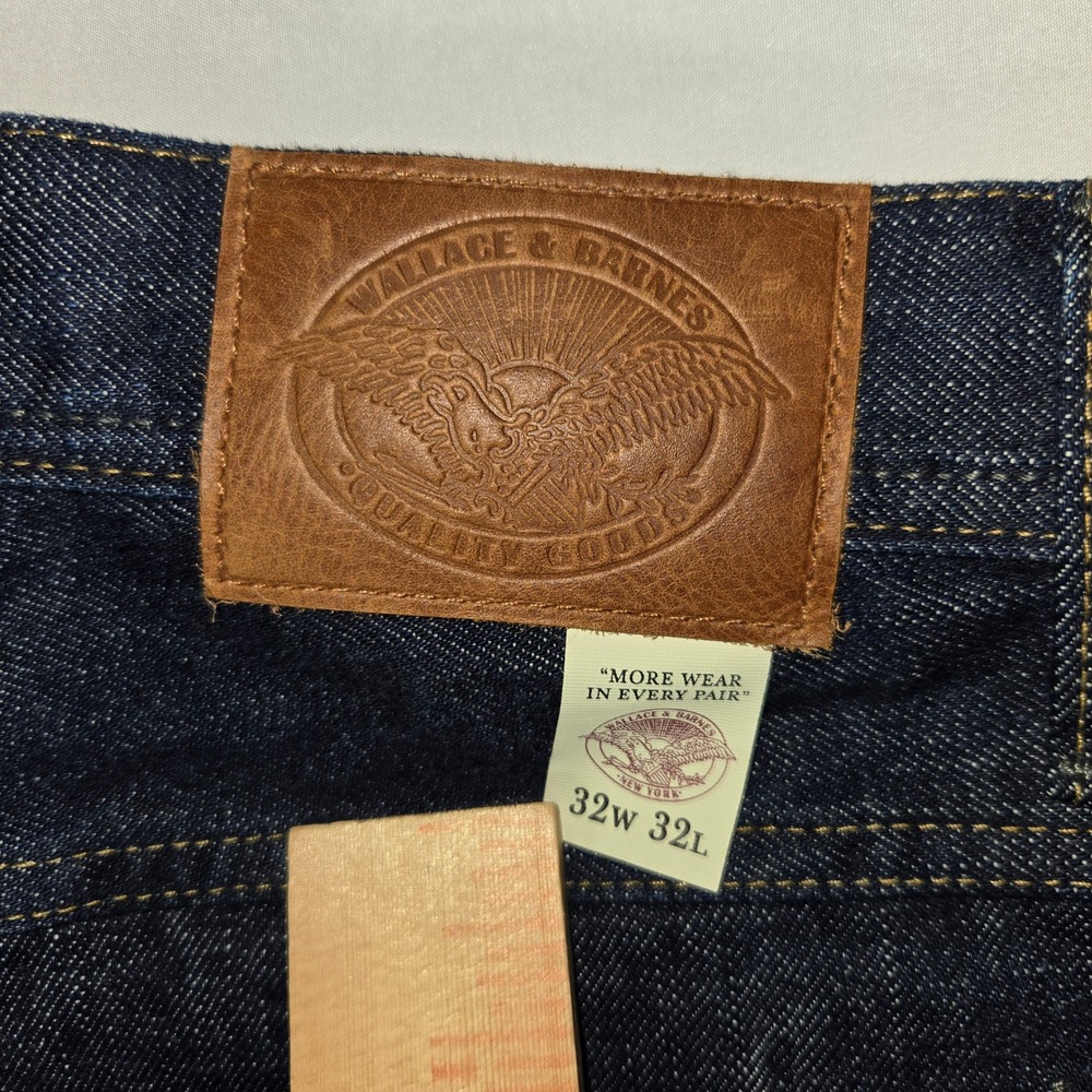 Wallace & Barnes Carpenter Pant Jeans Japanese Rinsed Mens Indigo AB451 32x32 - Picture 9 of 12